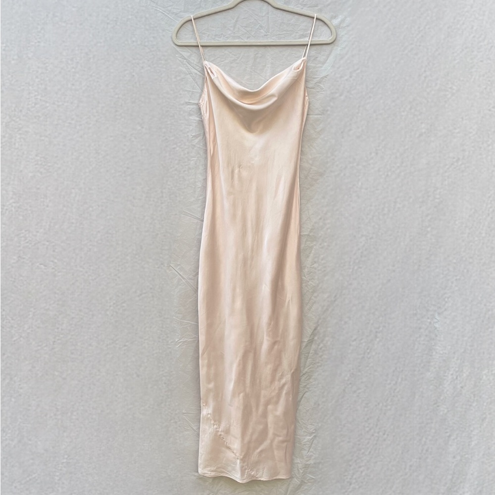 Victoria’s Secret bias cut long silk slip dress